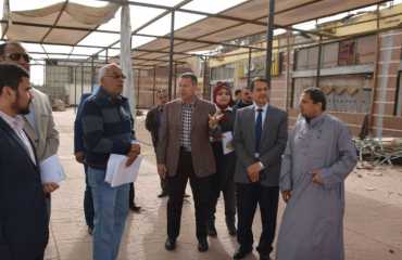 محافظ بني سوف يتابع سير العمل في عدد  من مشروعات تطوير المنشآت الخدمية