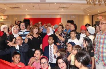 استقبال حافل للرئيس السيسي فى نيويورك من أبناء الجالية المصرية